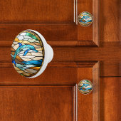Dolphin Faux-Glas in lood Keramische Knop