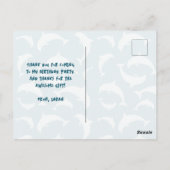 Dolphin Feestje Bedankt Van Kinderen Briefkaart (Achterkant)