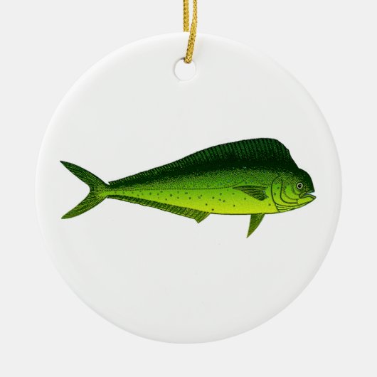Dolphin Fish - Dorado - Mahi Mahi Keramisch Ornament (Voorkant)