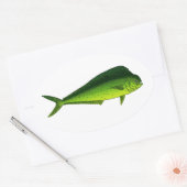 Dolphin Fish - Dorado - Mahi Mahi Ovale Sticker (Envelop)