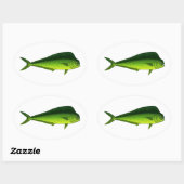Dolphin Fish - Dorado - Mahi Mahi Ovale Sticker (Vel)