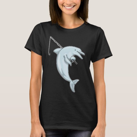 Dolphin Fisher Viste rod T-shirt (Voorkant)