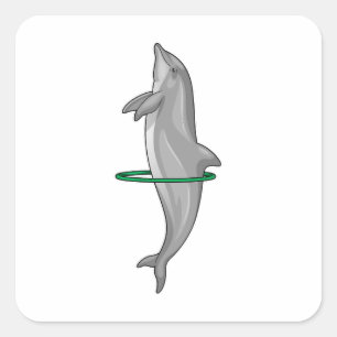 Dolphin Fitness-banden Sport Vierkante Sticker