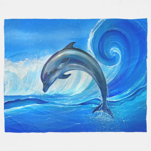 Dolphin Fleece Blanket - Eigen knuppels (Voorkant (Horizontaal))