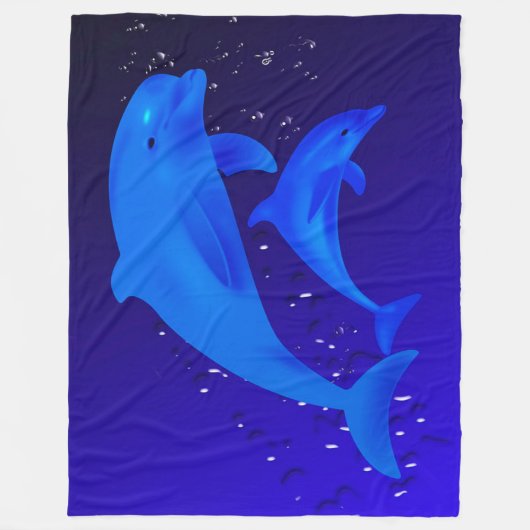 Dolphin Fleece Deken (Voorkant)