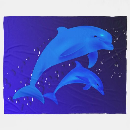 Dolphin Fleece Deken (Voorkant (Horizontaal))