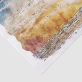 Dolphin Florida USA Waterverf Sketch Painting Tissuepapier (Detail)