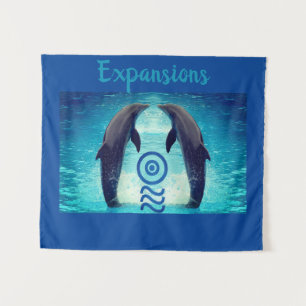 Dolphin Frequency tapestry Wandkleed
