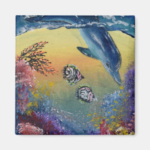 Dolphin Fridge Magnet