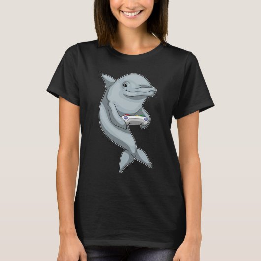 Dolphin Gamer-controller T-shirt (Voorkant)