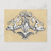 Dolphin & Gargoyle Nautisch symbool Briefkaart (Voorkant)
