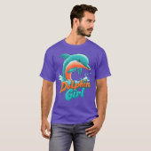 Dolphin Girl Florida Souvenir Miami Beach Gift for T-shirt (Voorkant volledig)