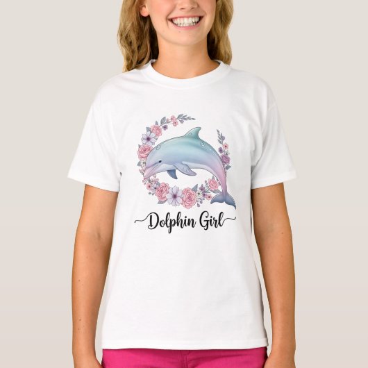 Dolphin Girl Ocean Lover Graphic T-shirt (Voorkant)
