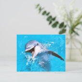 Dolphin glimlachen 2 briefkaart (Staand voorkant)