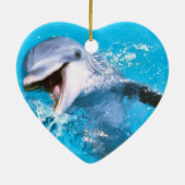 Dolphin glimlachen 2 keramisch ornament (Achterkant)