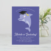 Dolphin Graduation Party Poll Swimming Kaart (Staand voorkant)