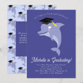 Dolphin Graduation Party Poll Swimming Kaart (Voorkant / Achterkant)