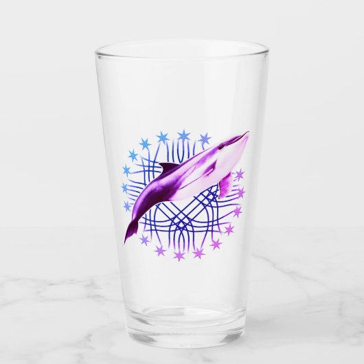 Dolphin grafisch ontwerp glas (Voorkant)