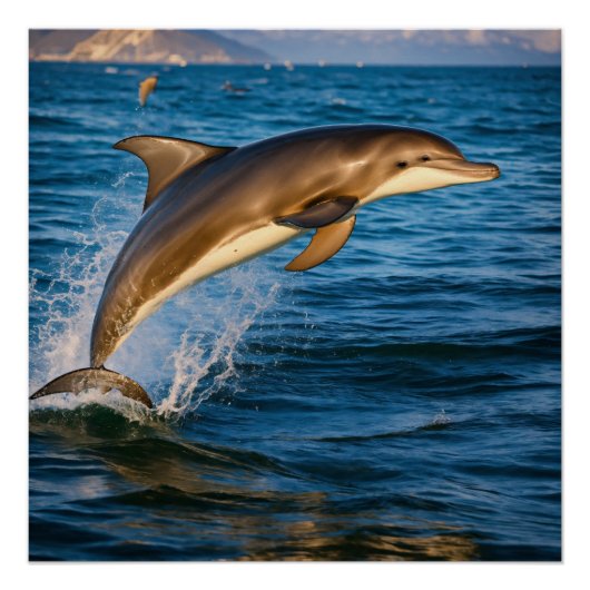 Dolphin Groove: Underwater Dance Party Perfect Poster (Voorkant)
