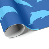 Dolphin Half Drop Reflection Patroon voor een dolf Cadeaupapier (Rol Hoek)