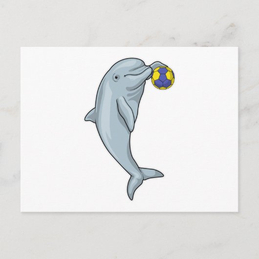 Dolphin Handball-speler Handball Briefkaart (Voorkant)