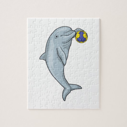 Dolphin Handball-speler Handball Legpuzzel (Verticaal)