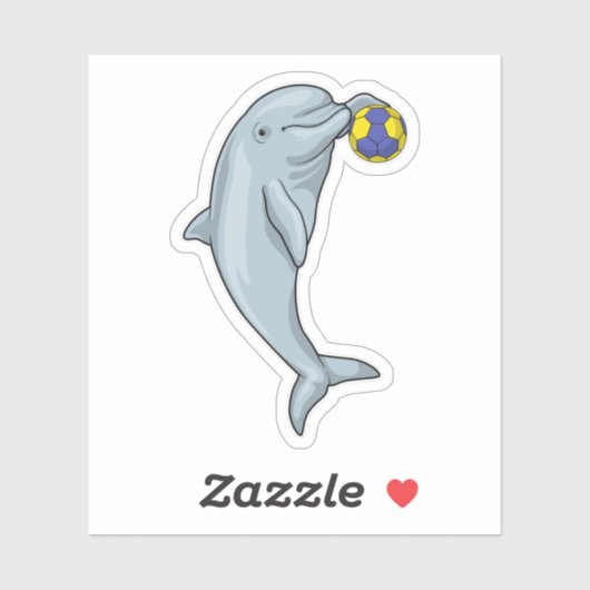 Dolphin Handball-speler Handball Sticker (Vel)