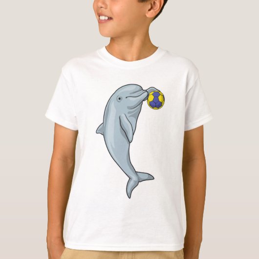 Dolphin Handball-speler Handball T-shirt (Voorkant)