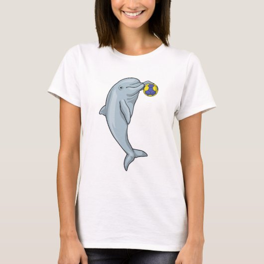Dolphin Handball-speler Handball T-shirt (Voorkant)