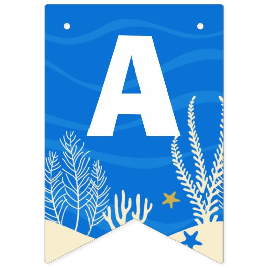 Dolphin Happy Birthday Pool Bunting Flags Vlaggetjes (Tweede vlag)