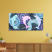 Dolphin Harmony Canvas Afdruk (Insitu (Woonkamer))