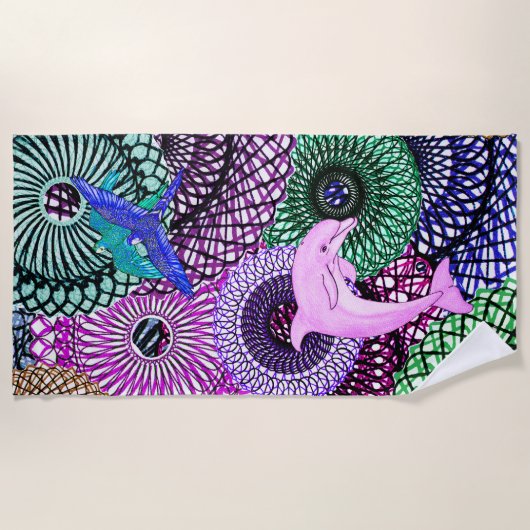 Dolphin Harmony Strandlaken (Voorkant)