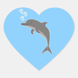 Dolphin Hart Sticker