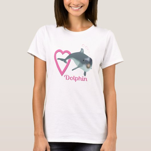 Dolphin Heart en Love T-Shirt (Voorkant)