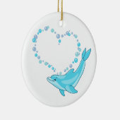 Dolphin Heart Keramisch Ornament (Rechts)