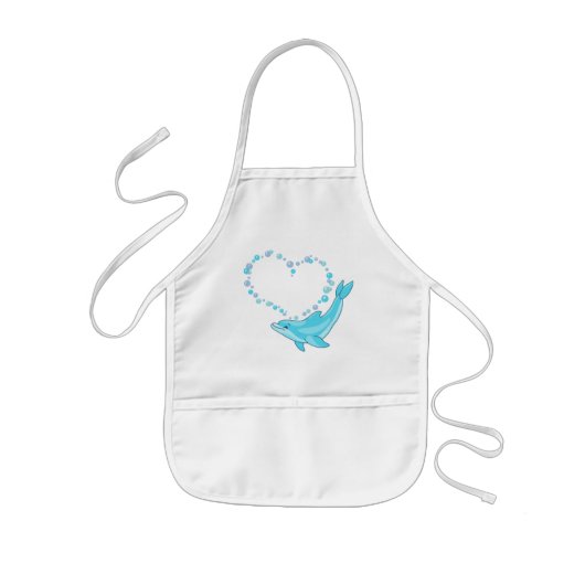 Dolphin Heart Kinder Schort (Voorkant)