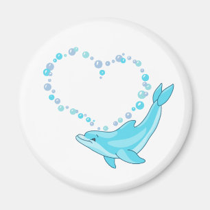 Dolphin Heart Magneet