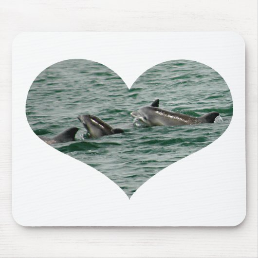 Dolphin Heart Mousepad Muismat (Voorkant)