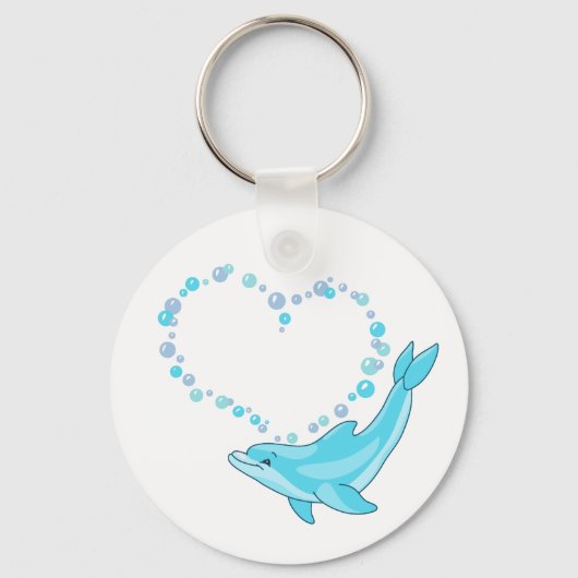 Dolphin Heart Sleutelhanger (Voorkant)