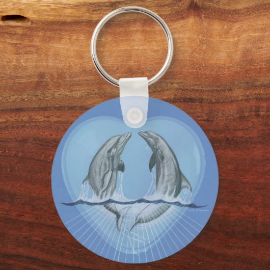 Dolphin Heart Sleutelhanger (Voorkant)