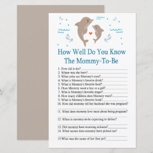 Dolphin Hoe goed ken je het baby shower spel?