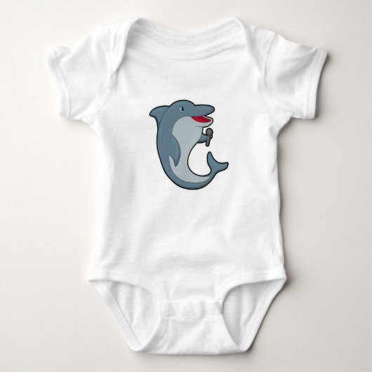 Dolphin in Singing met Microfoon Romper (Voorkant)
