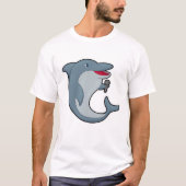 Dolphin in Singing met Microfoon T-shirt (Voorkant)