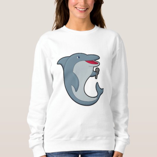 Dolphin in Singing met Microfoon Trui (Voorkant)