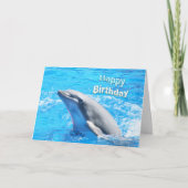 Dolphin in Water Happy Birthday Kaart (Voorkant)