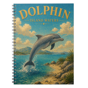 Dolphin Island Waters Watercolor GeoSaga Notitieboek