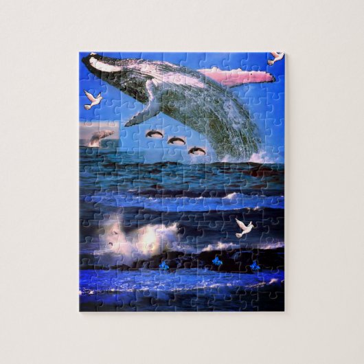 Dolphin Jigzaag Puzzle Legpuzzel (Verticaal)
