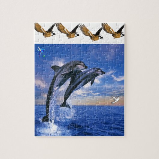 Dolphin Jigzaag Puzzle Legpuzzel (Verticaal)