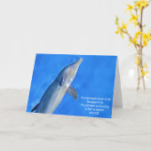 Dolphin Joy Bible Verse Art Note Kaart (Gele Bloem)