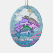 Dolphin Joy Keramisch Ornament (Rechts)